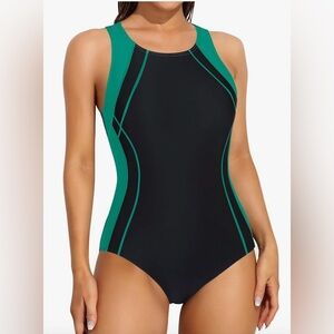 NWT ATTRACO Womens One Piece Swimsuit Athletic Bathing Suits